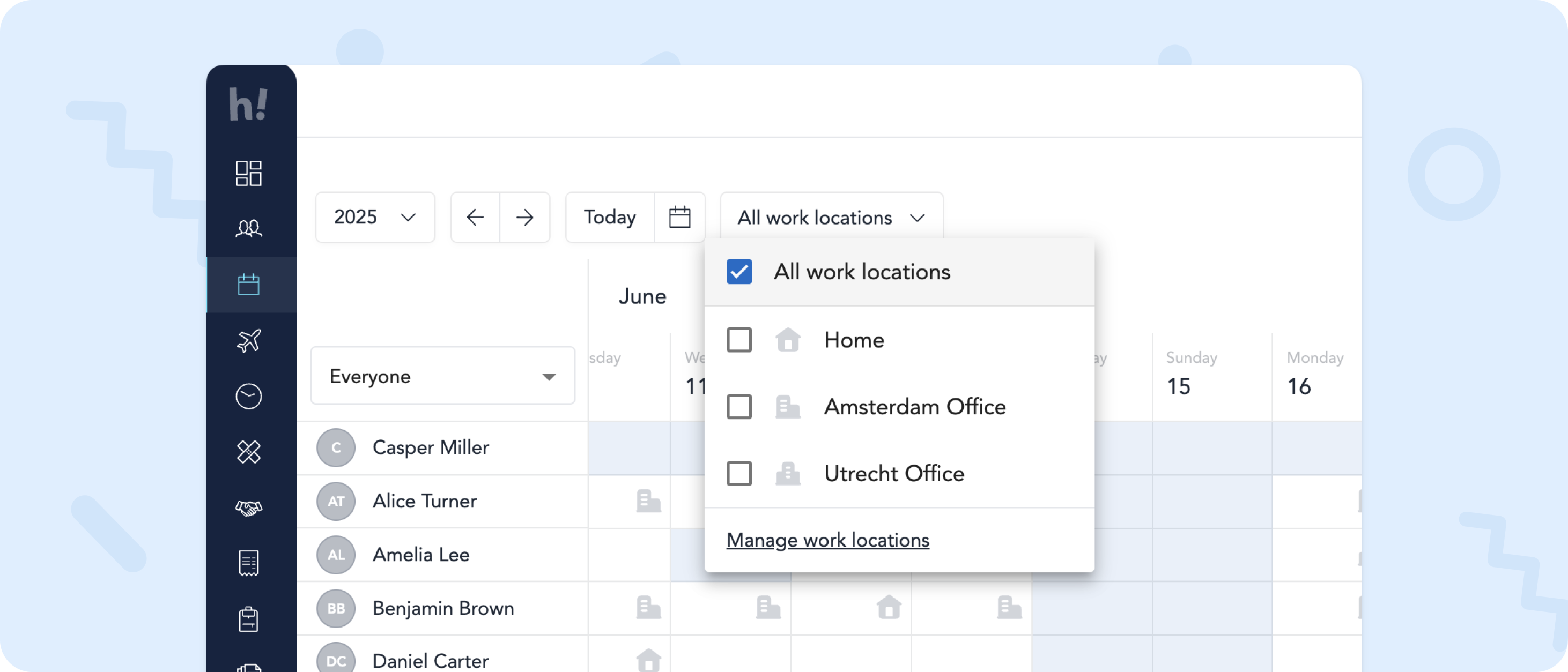 work locations