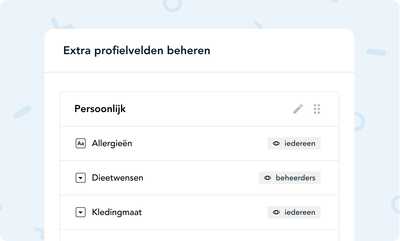 extra velden hoorayhr