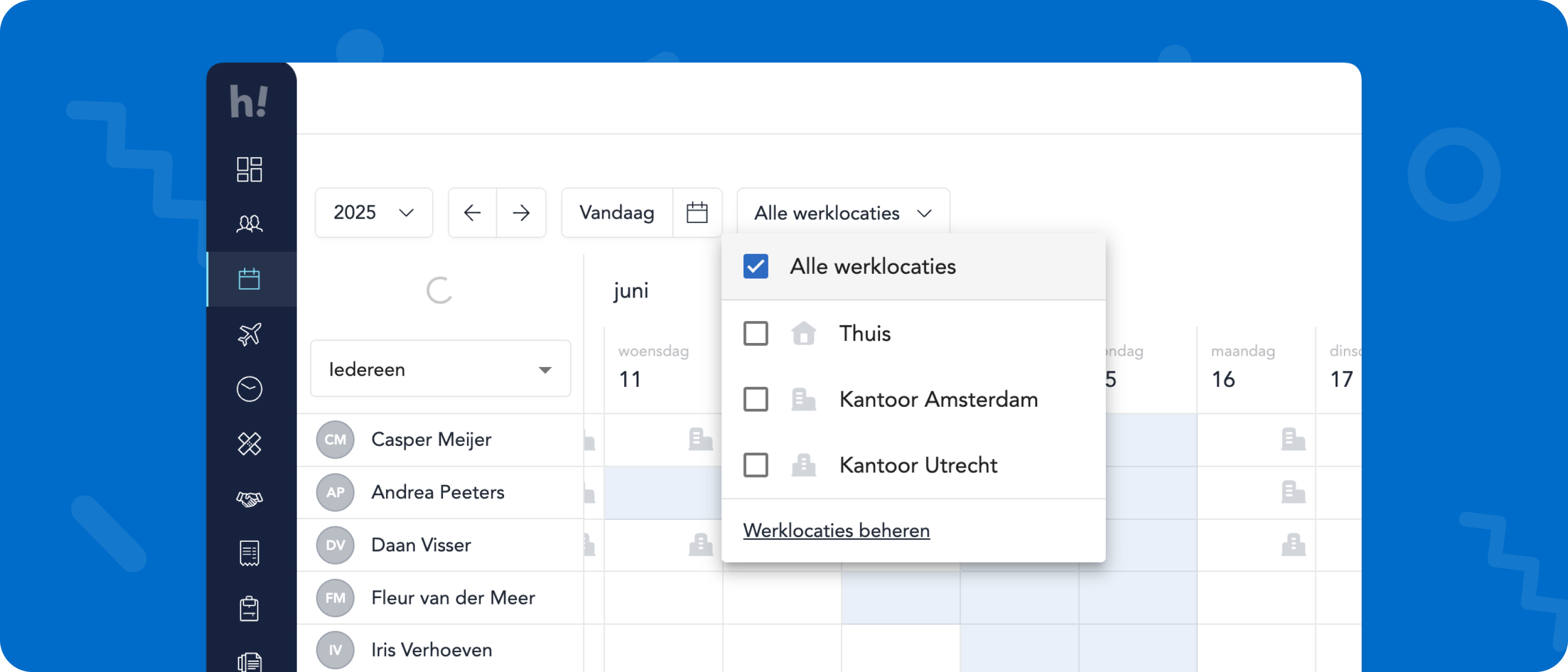 werklocaties toevoegen