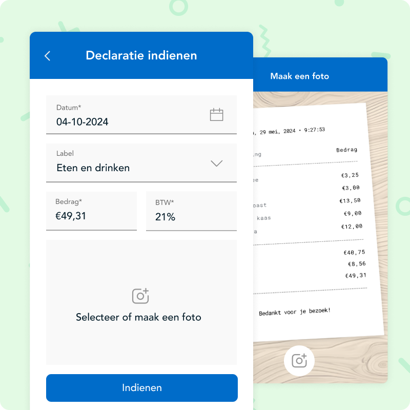 App declaraties HoorayHR BE