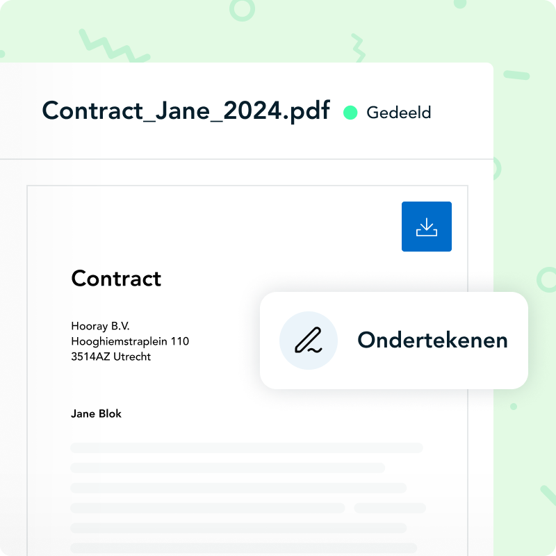 Digitaal ondertekenen contract HoorayHR BE