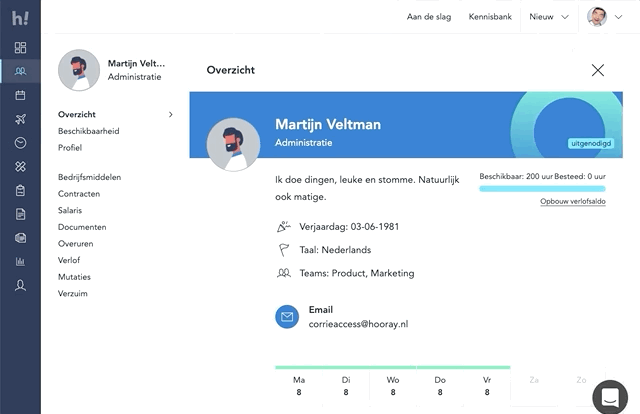 Salarisbeheer HR tool HoorayHR