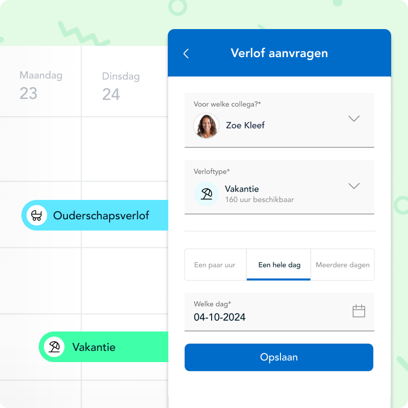 verlofregistratie en verlof app